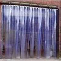 PVC curtains blue clear 2mm x 20cm x 50m
